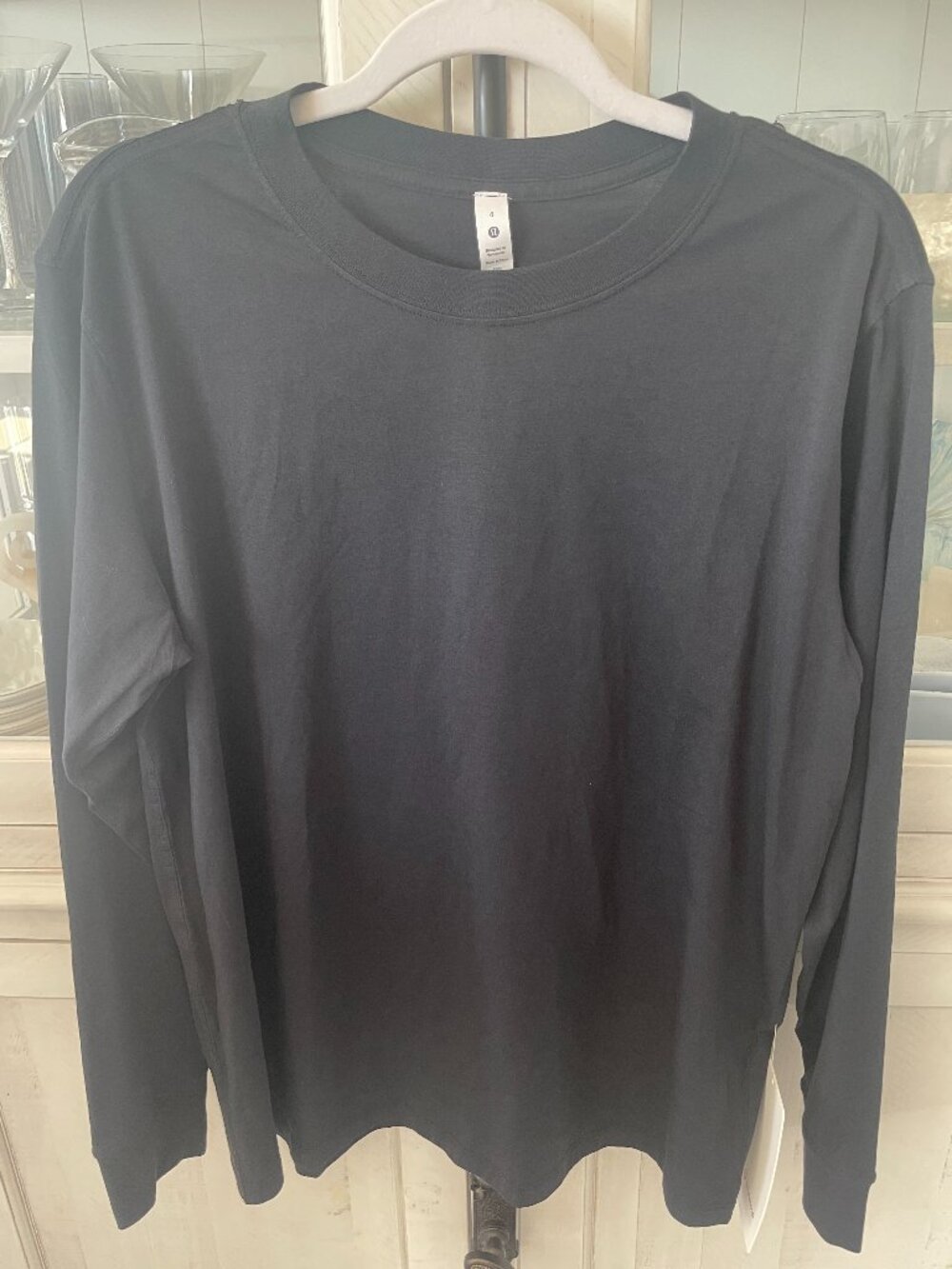 LULULEMON ALL YOURS LONG SLEEVE SHIRT BLACK SIZE 6 NWT